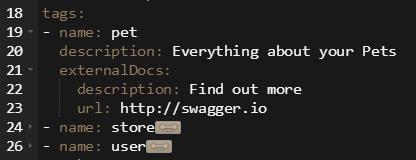 tags array 的内容